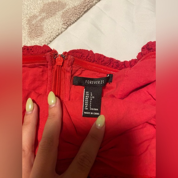 Worn once! Flirty Red Hot Mini Dress - Picture 7 of 9